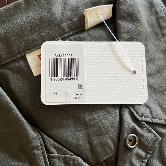 Levi's Short Sleeve Boilersuit Free People Army Green NWT - Picture 15 of 15